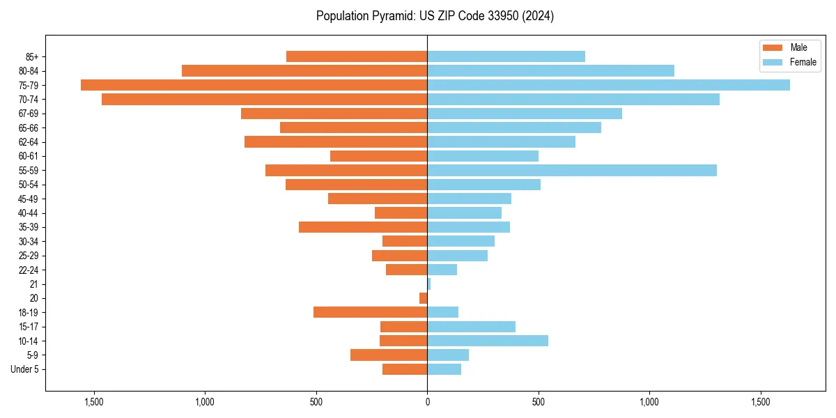 Population pyramid for 