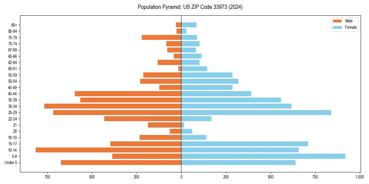 Population pyramid for 
