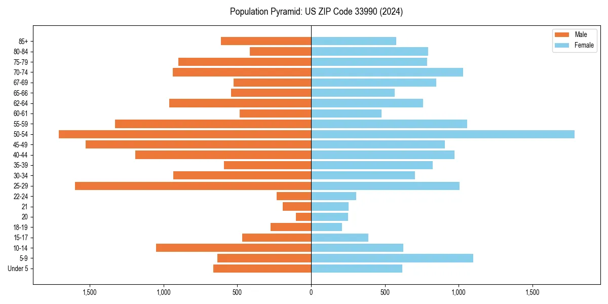 Population pyramid for 