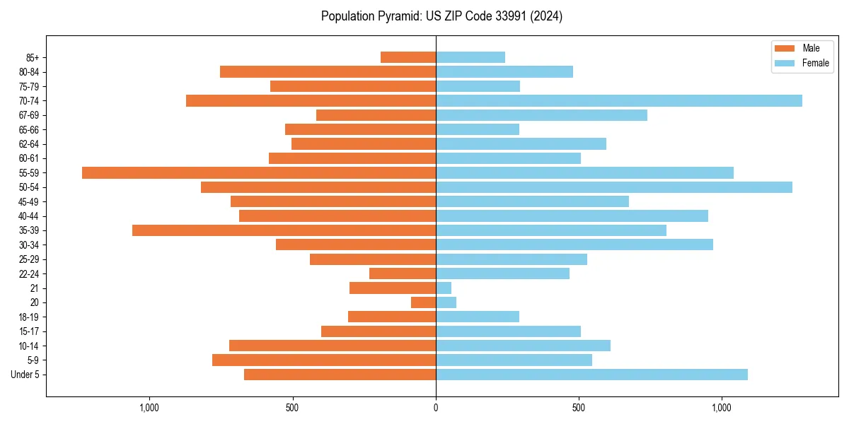 Population pyramid for 