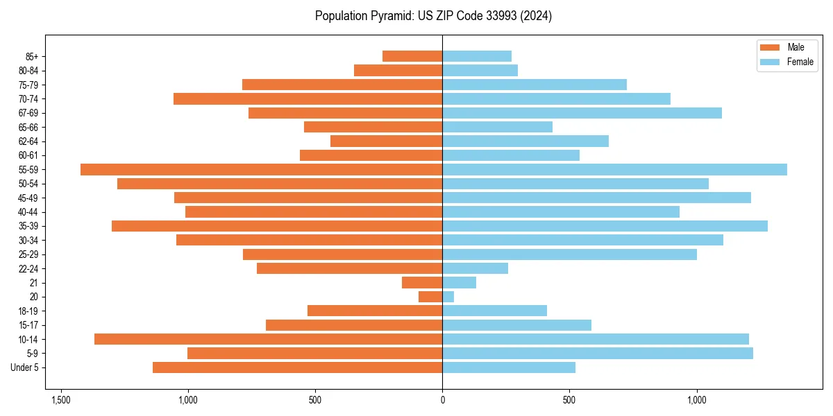 Population pyramid for 