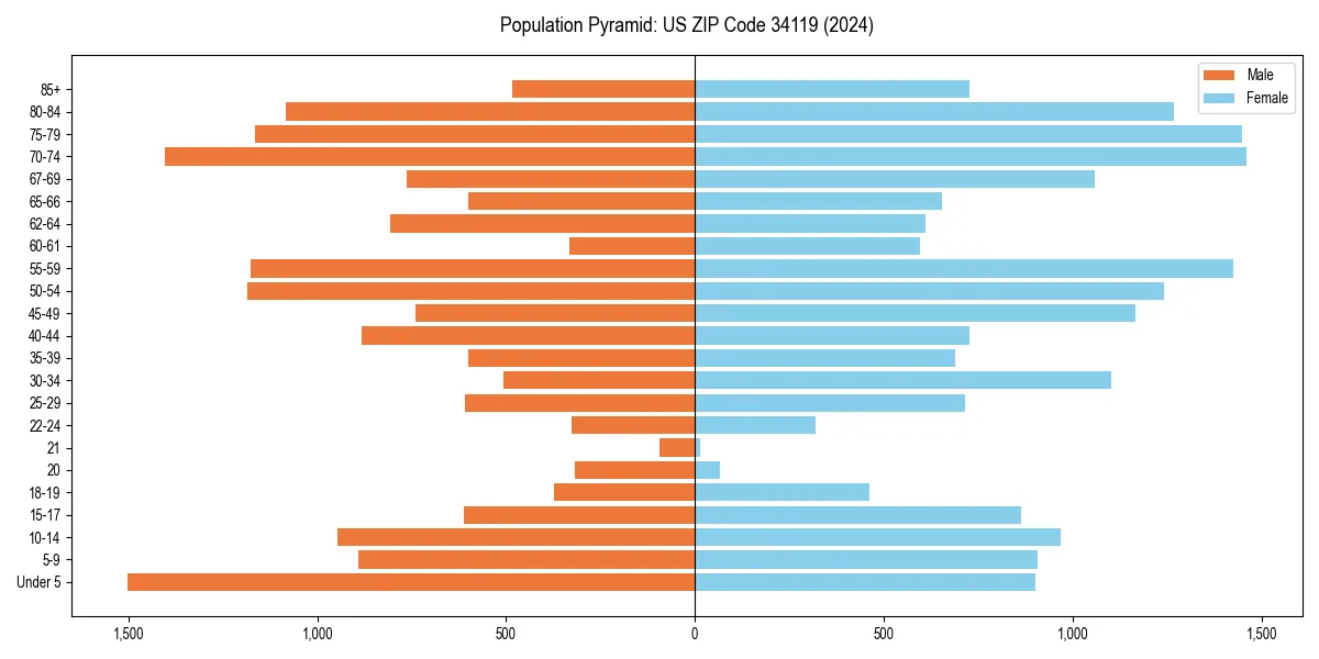Population pyramid for 
