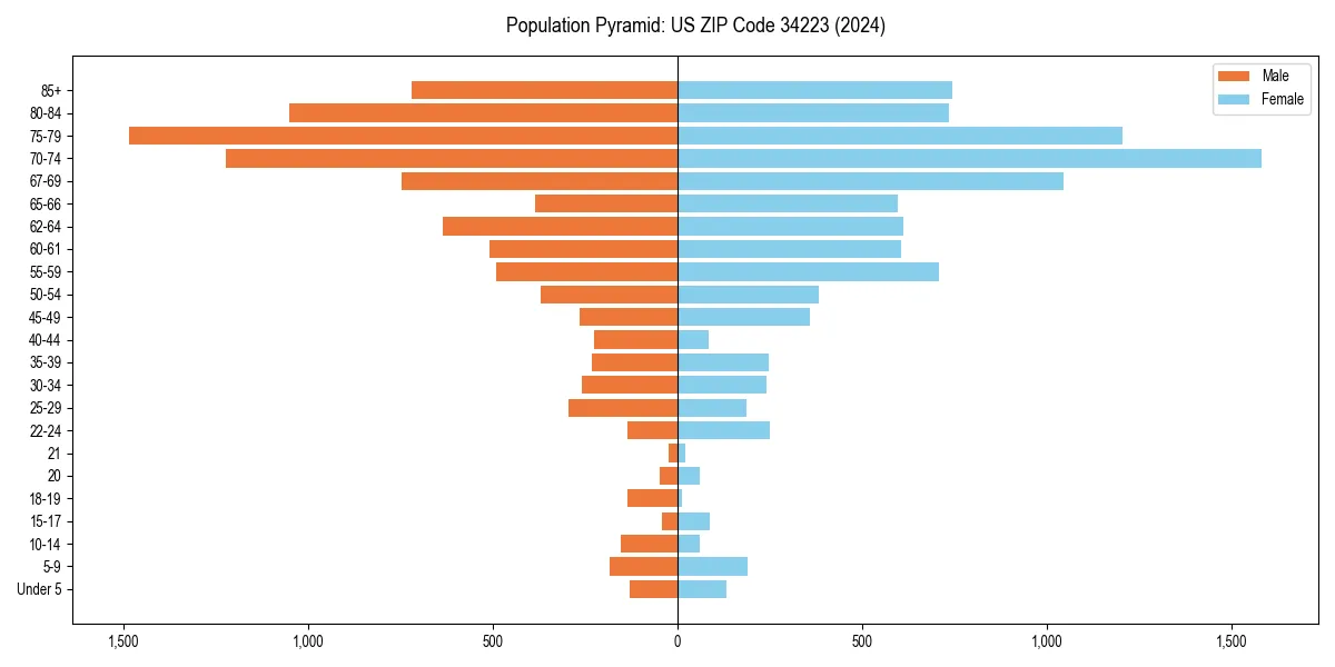 Population pyramid for 