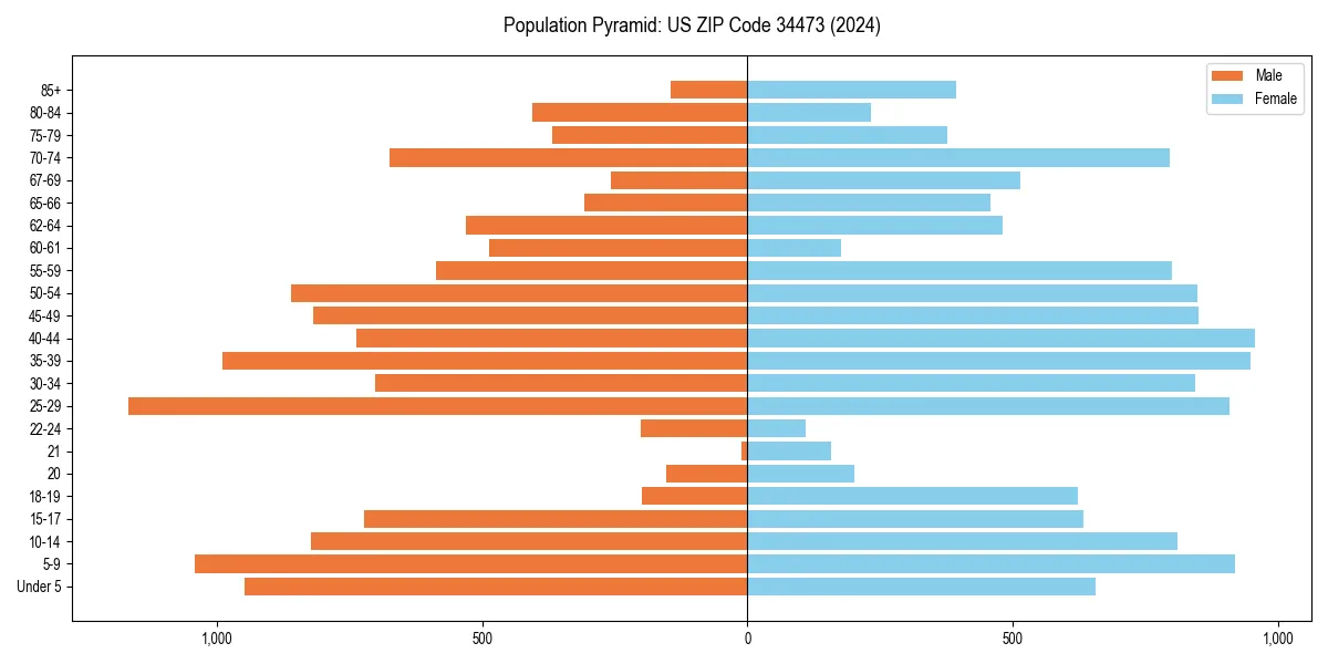 Population pyramid for 