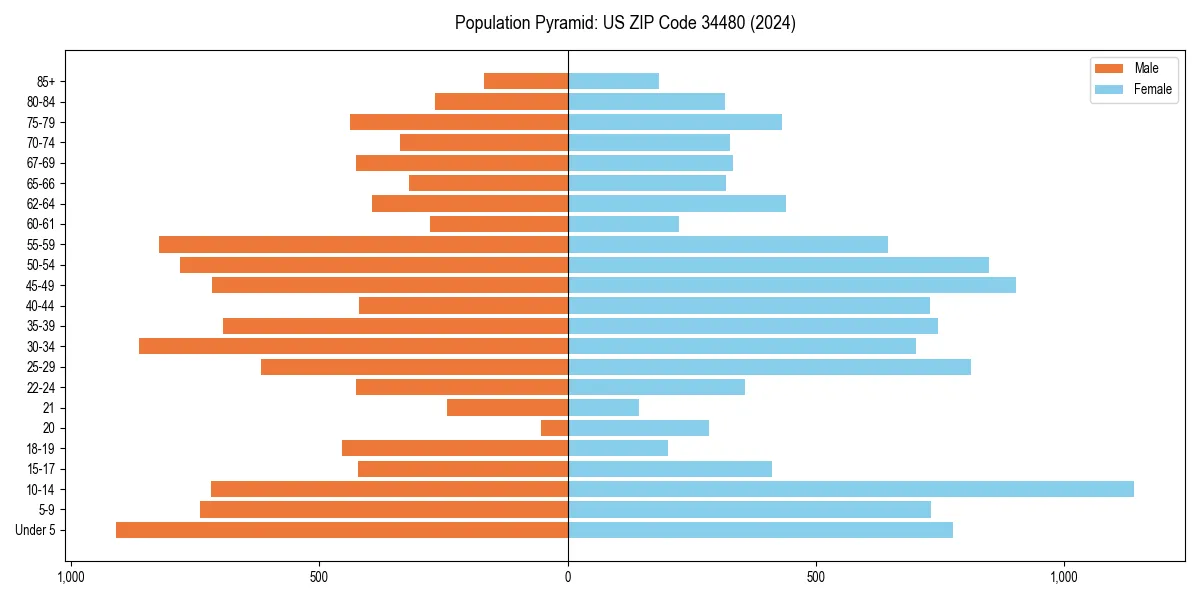 Population pyramid for 