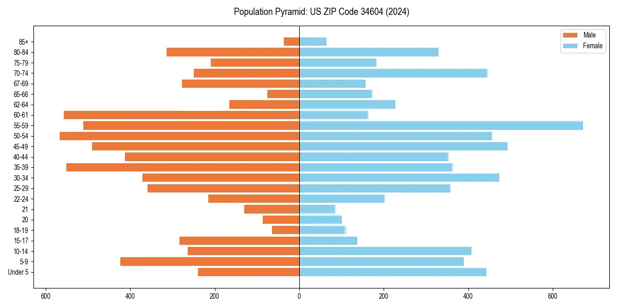 Population pyramid for 