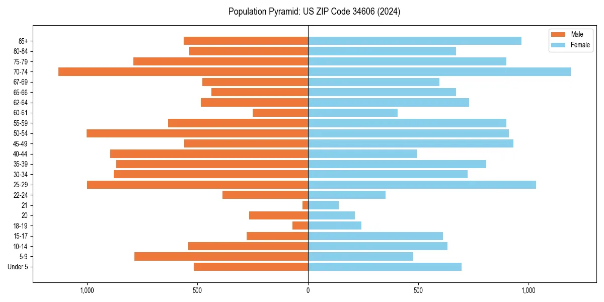 Population pyramid for 