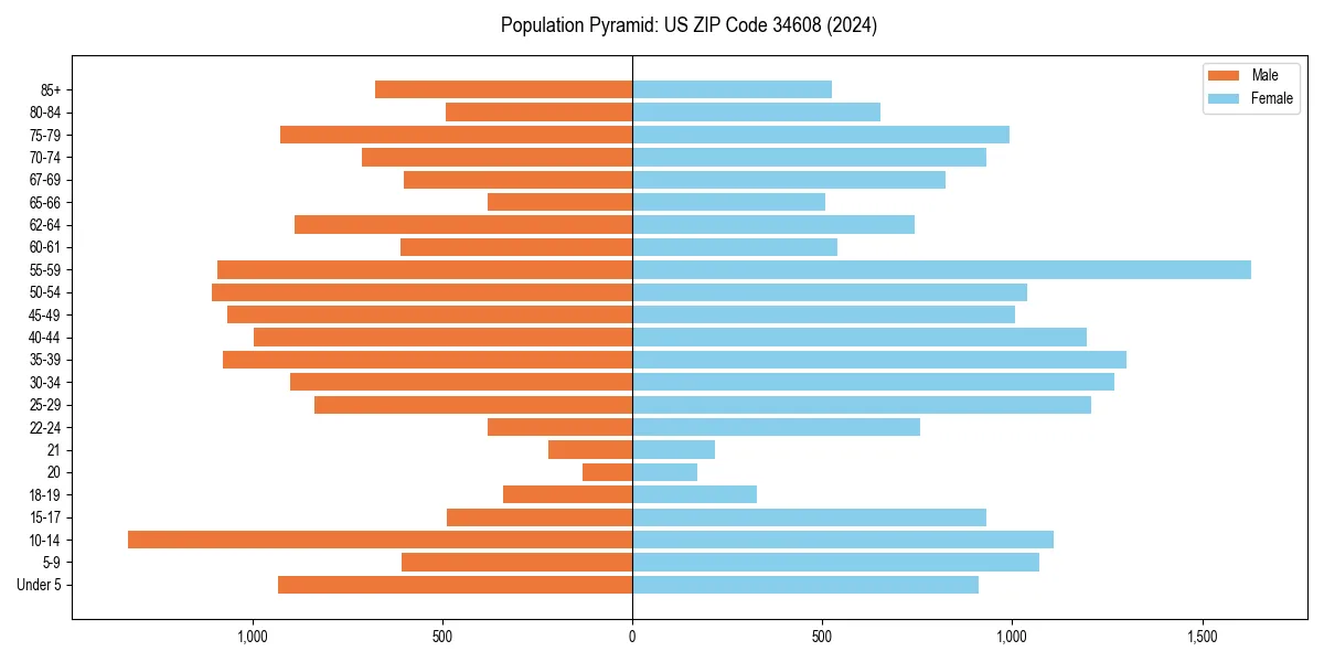 Population pyramid for 