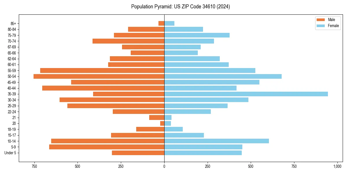 Population pyramid for 