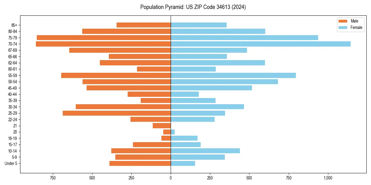 Population pyramid for 