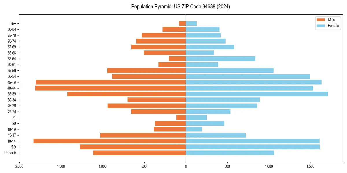 Population pyramid for 