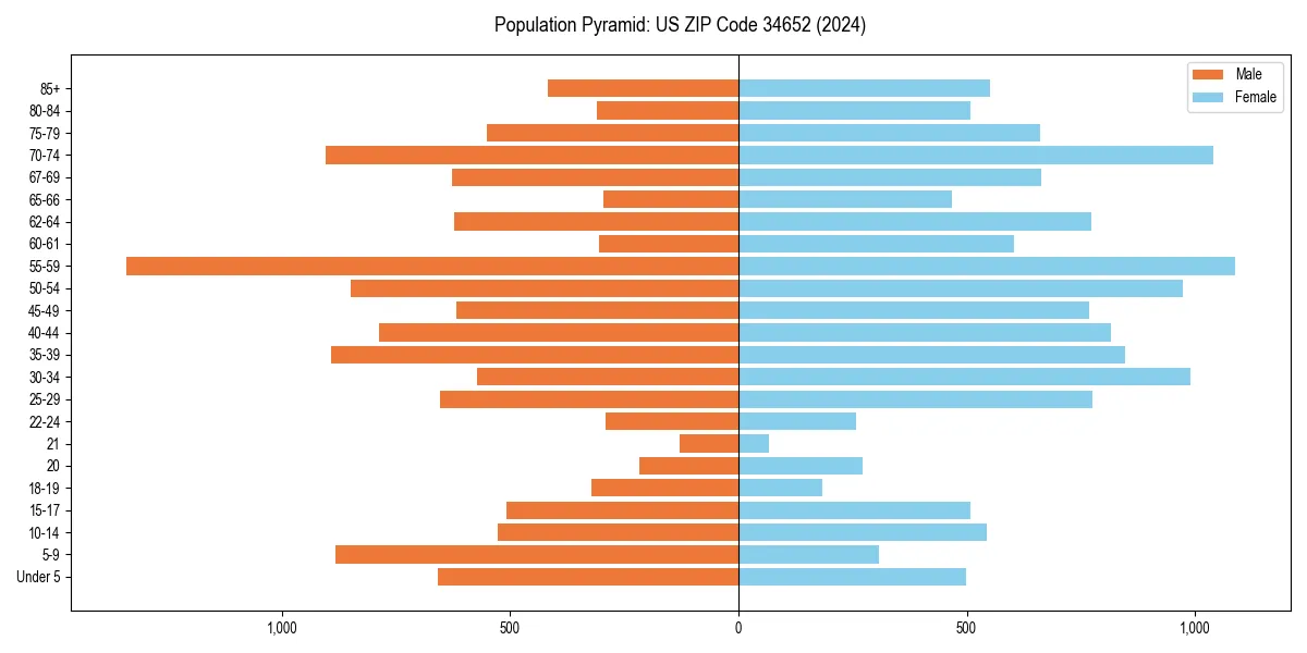 Population pyramid for 
