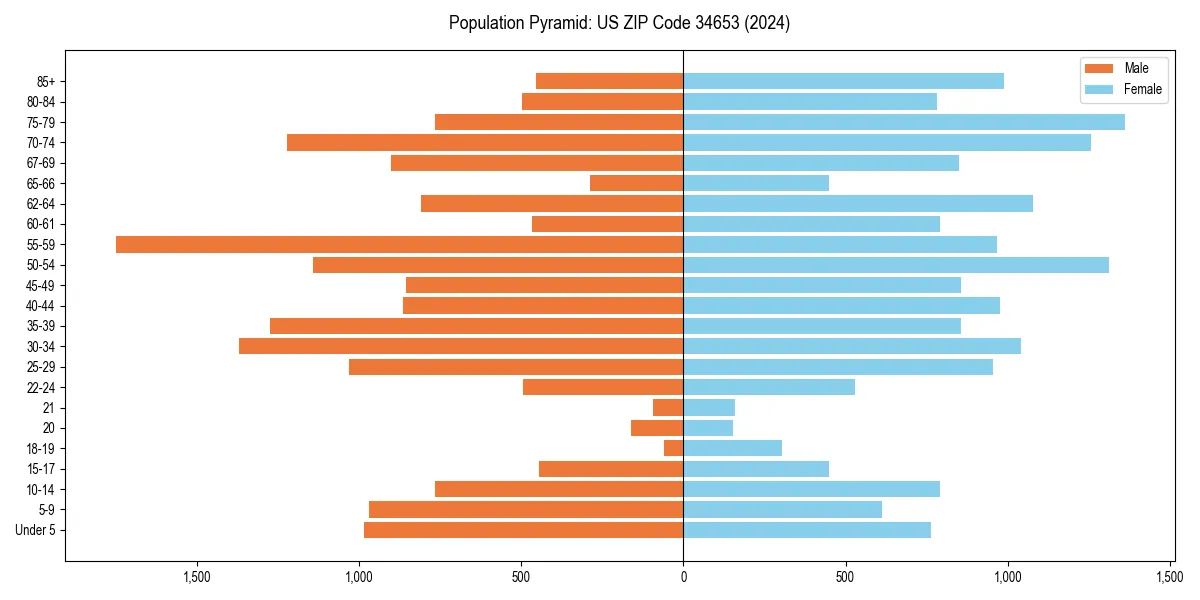 Population pyramid for 