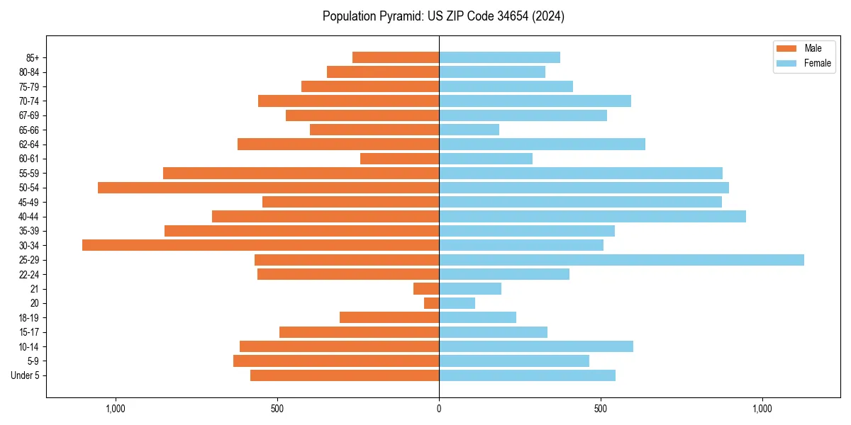 Population pyramid for 
