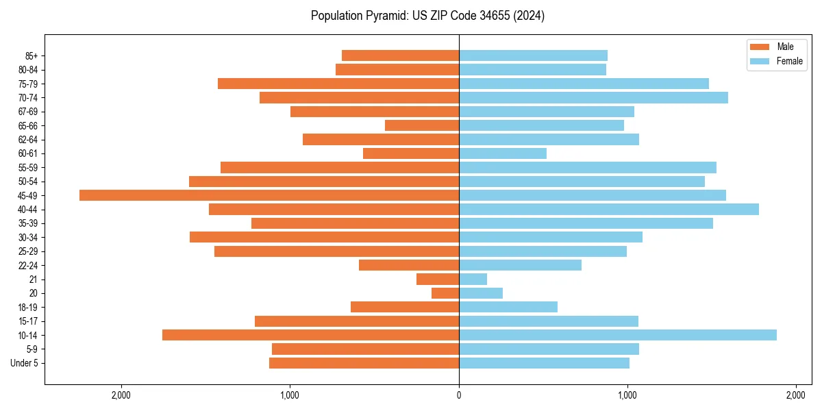 Population pyramid for 