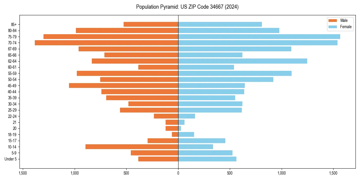 Population pyramid for 