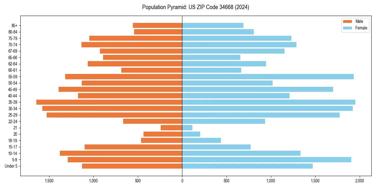 Population pyramid for 