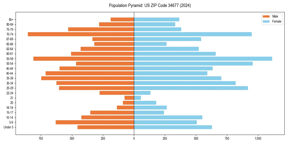 Population pyramid for 