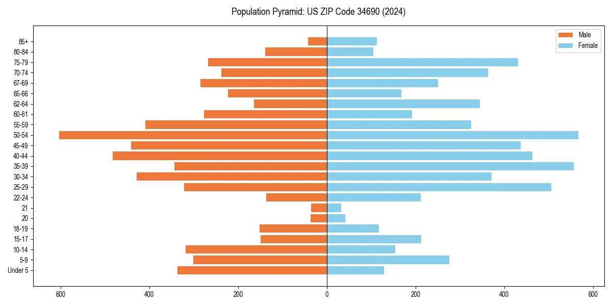 Population pyramid for 