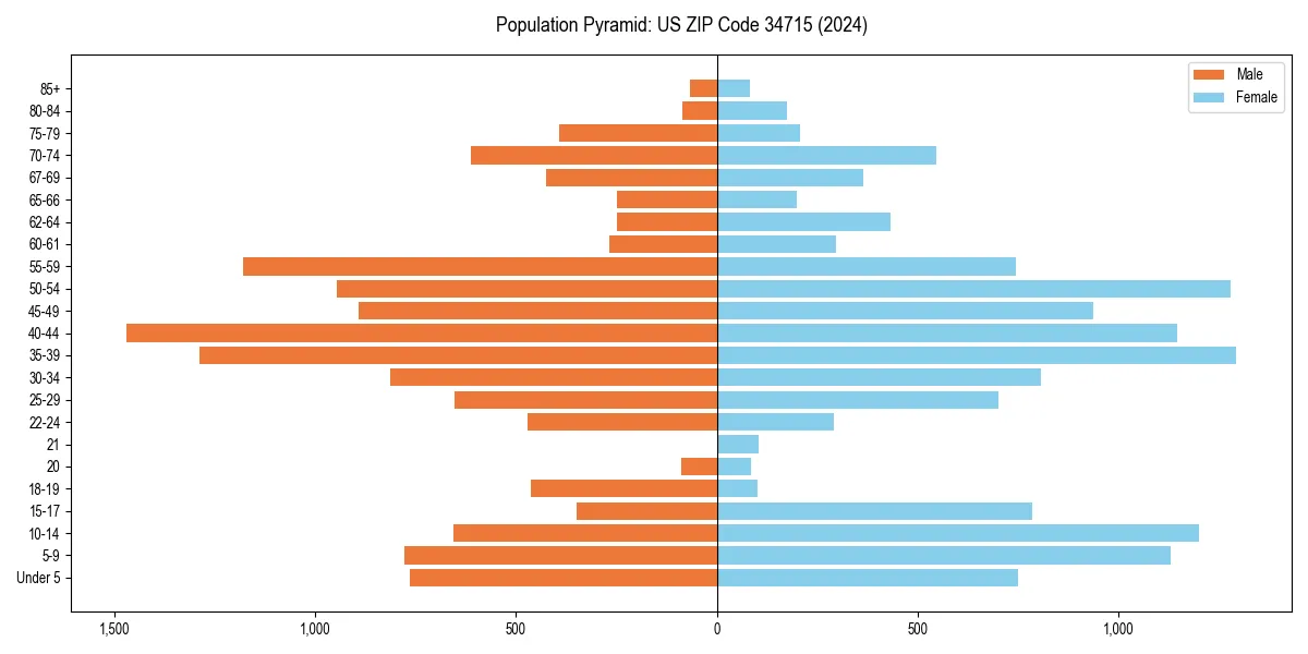 Population pyramid for 