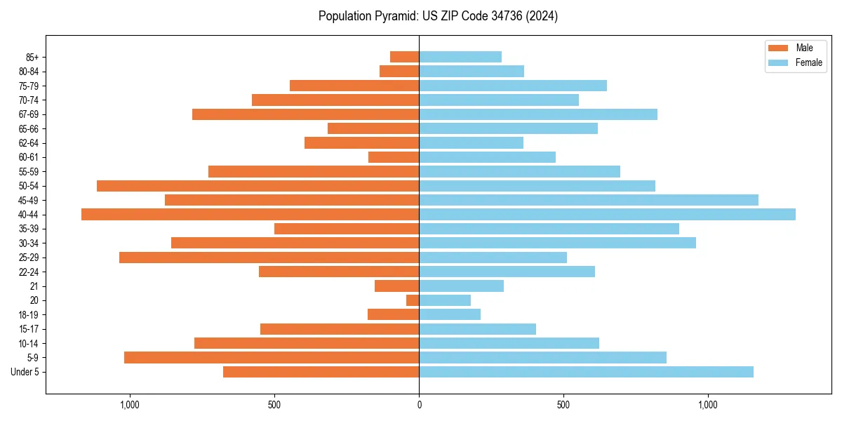 Population pyramid for 