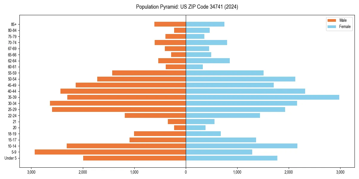 Population pyramid for 