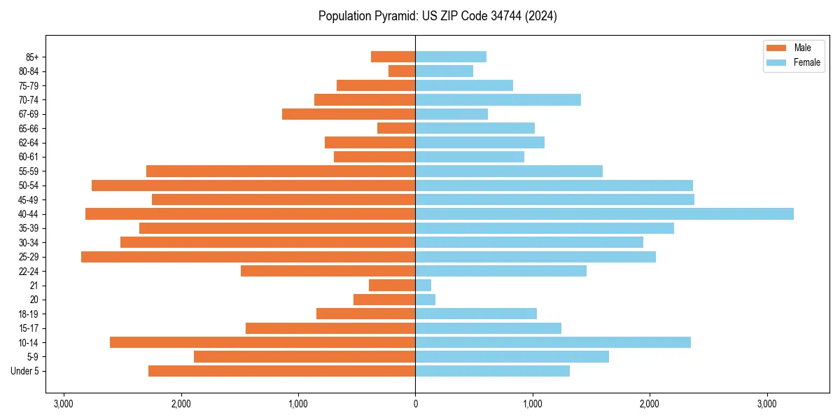 Population pyramid for 