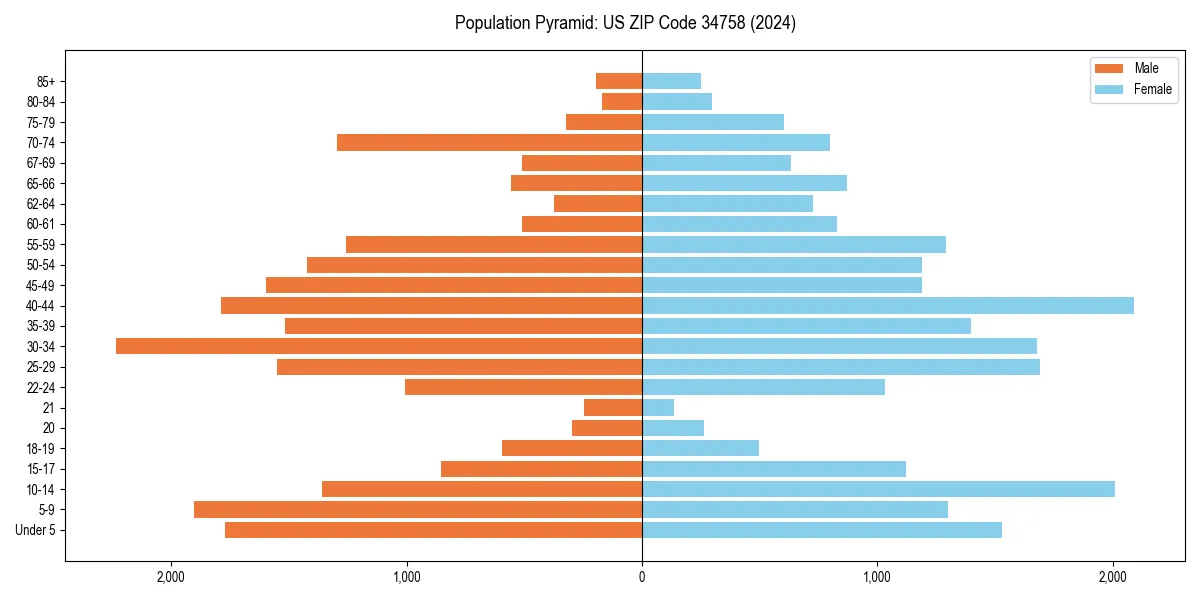Population pyramid for 