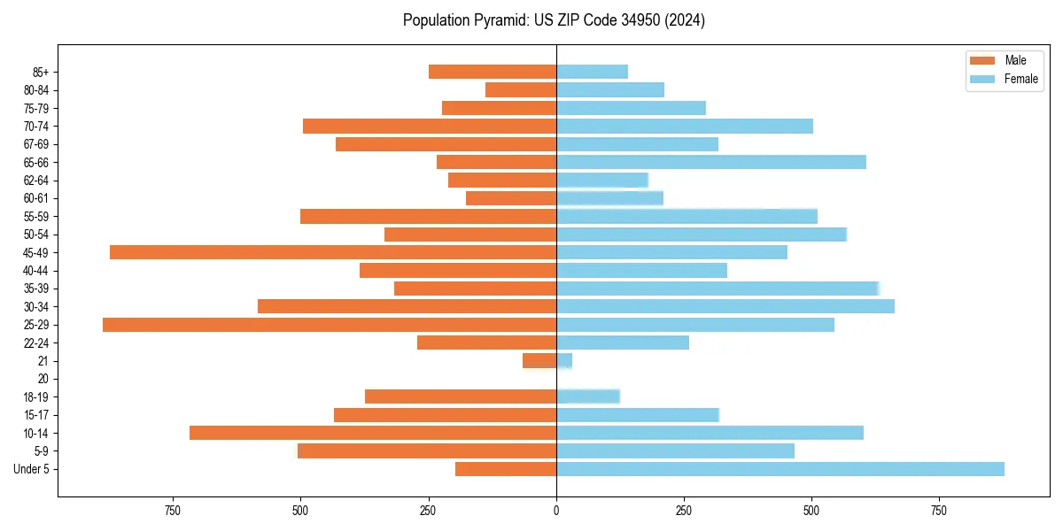 Population pyramid for 
