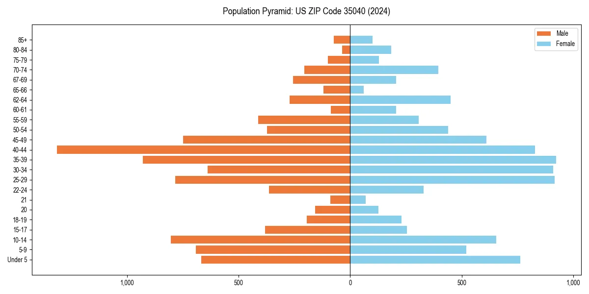 Population pyramid for 