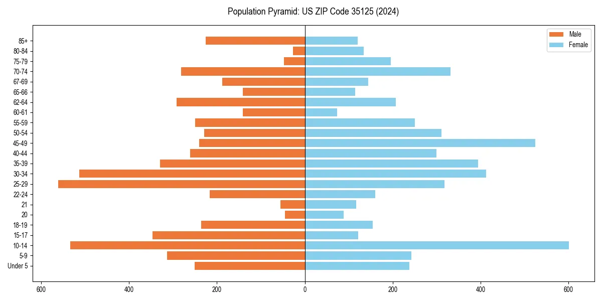 Population pyramid for 