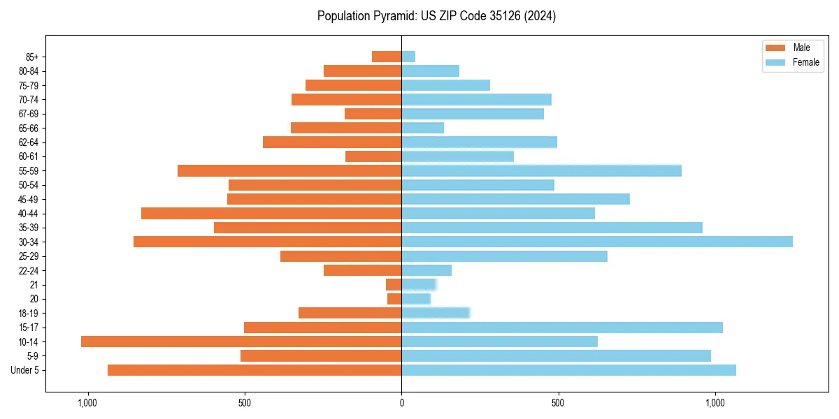 Population pyramid for 
