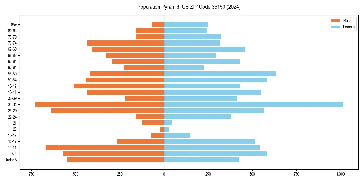 Population pyramid for 