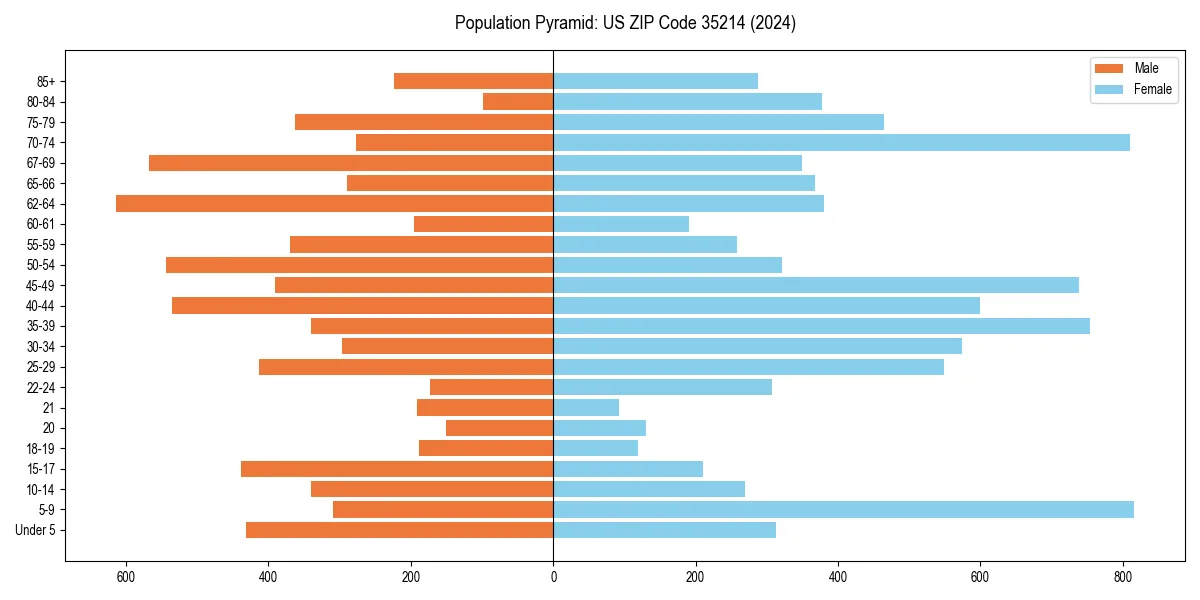 Population pyramid for 