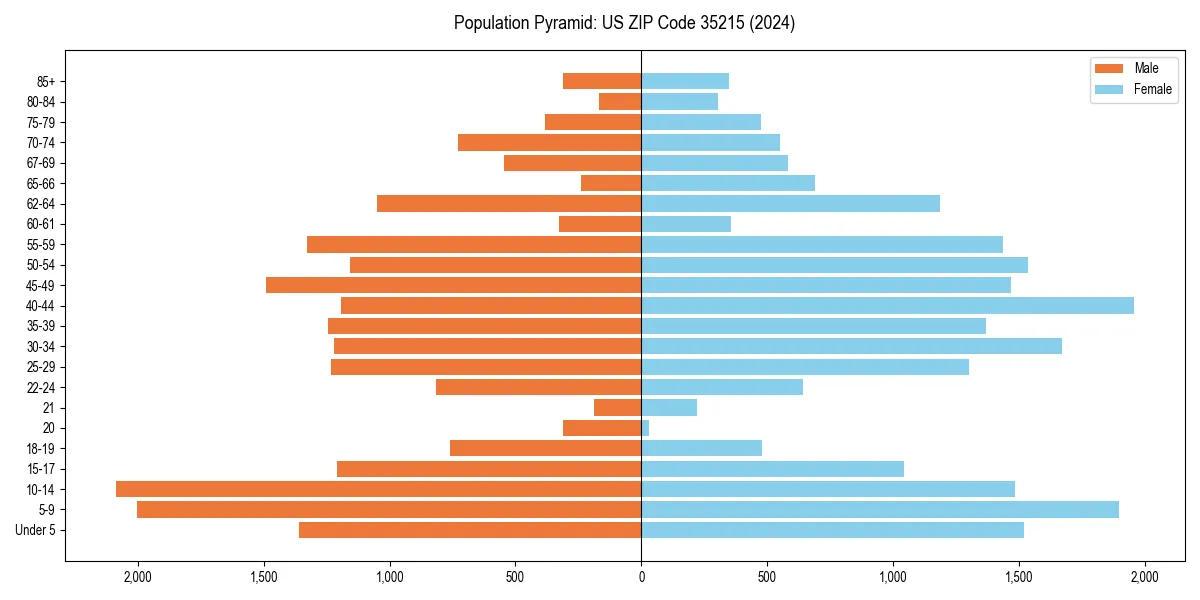Population pyramid for 