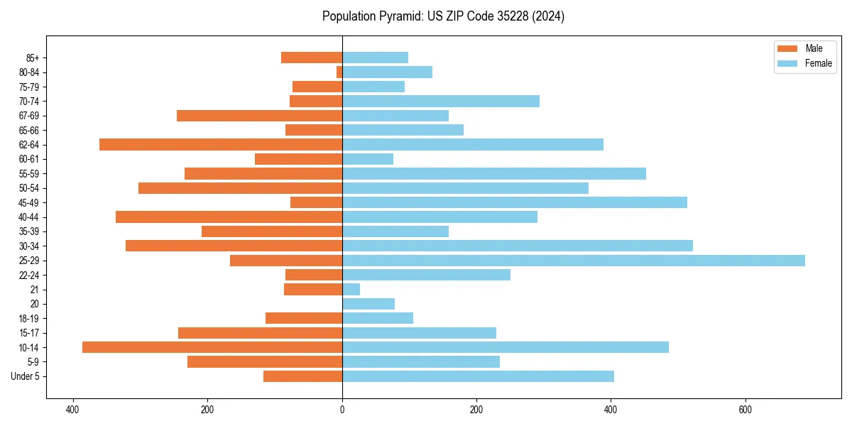 Population pyramid for 