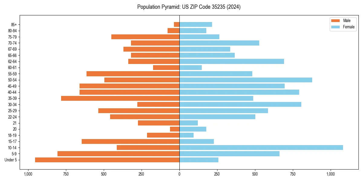 Population pyramid for 