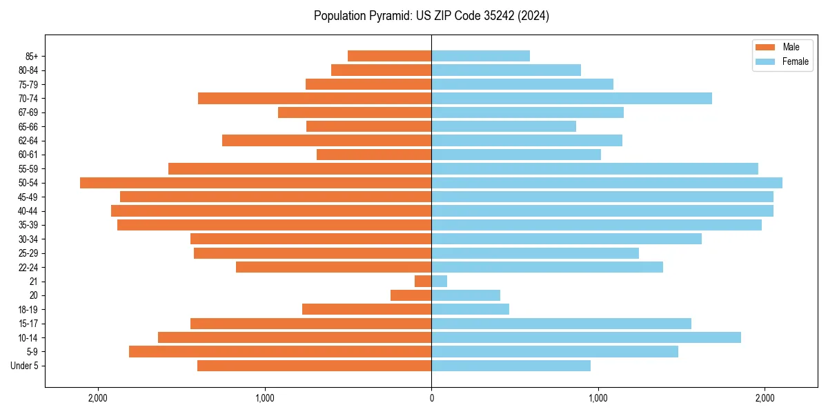 Population pyramid for 
