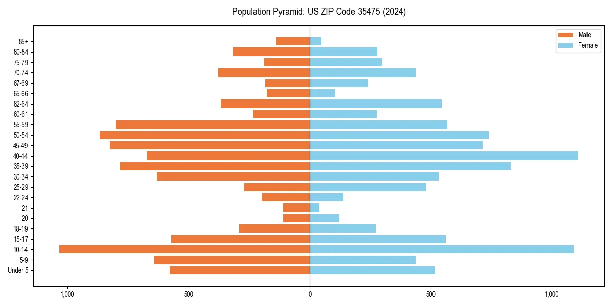 Population pyramid for 