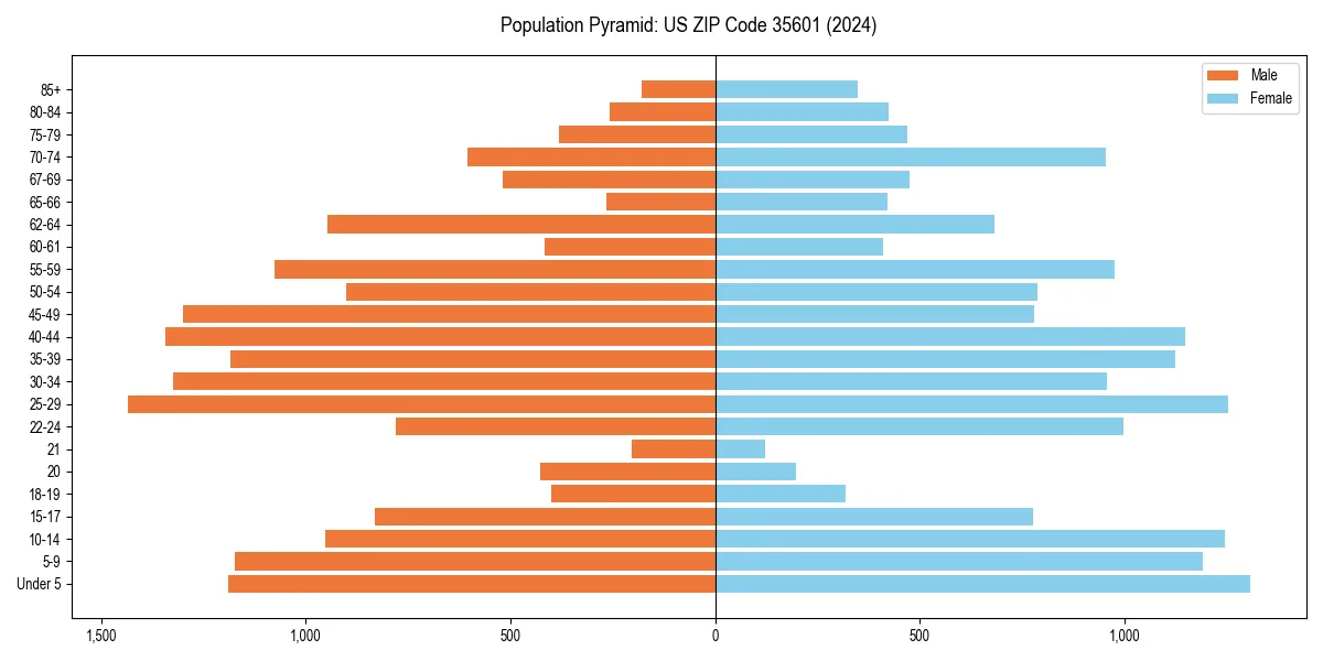 Population pyramid for 