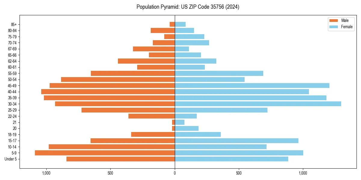 Population pyramid for 