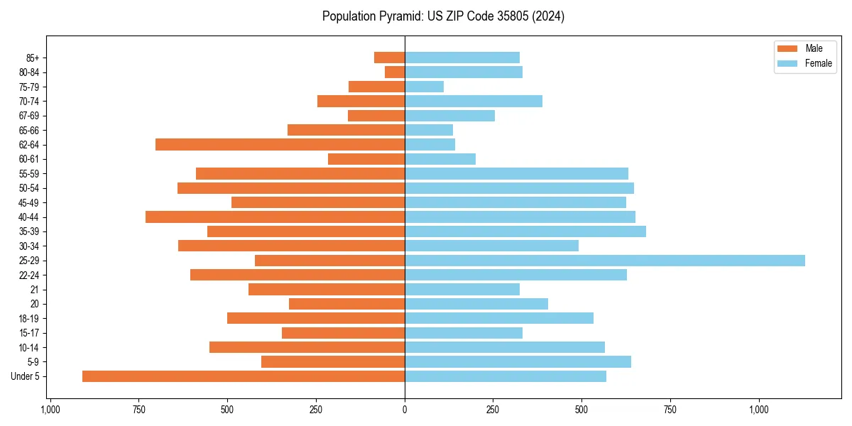 Population pyramid for 