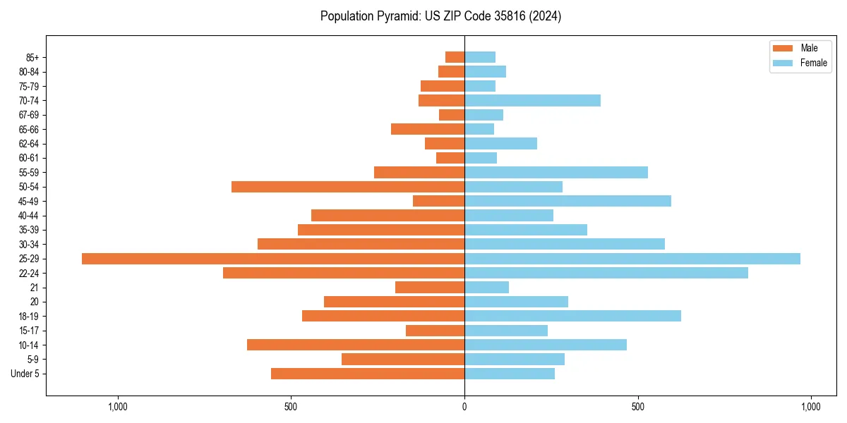 Population pyramid for 