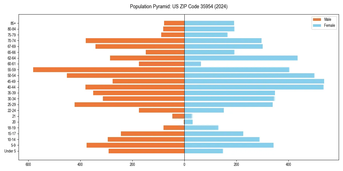 Population pyramid for 