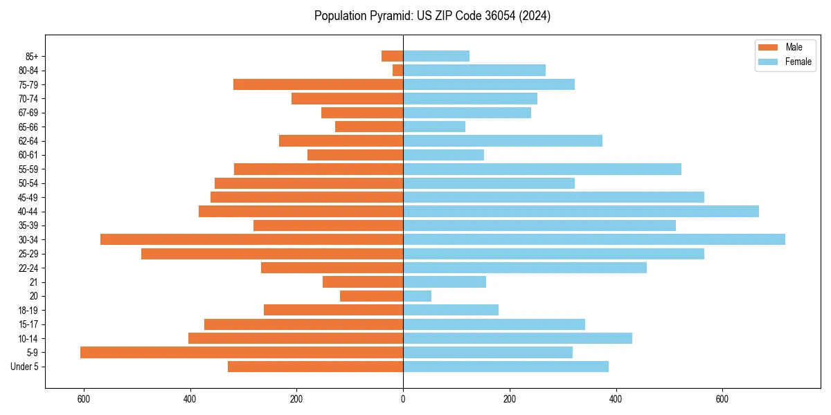 Population pyramid for 