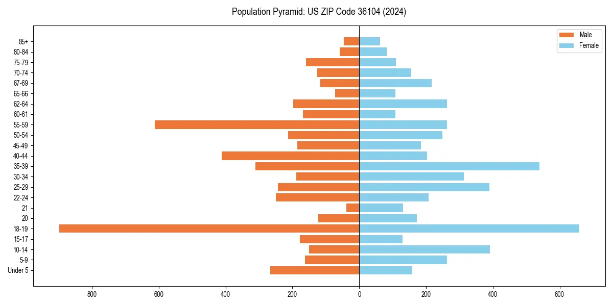 Population pyramid for 