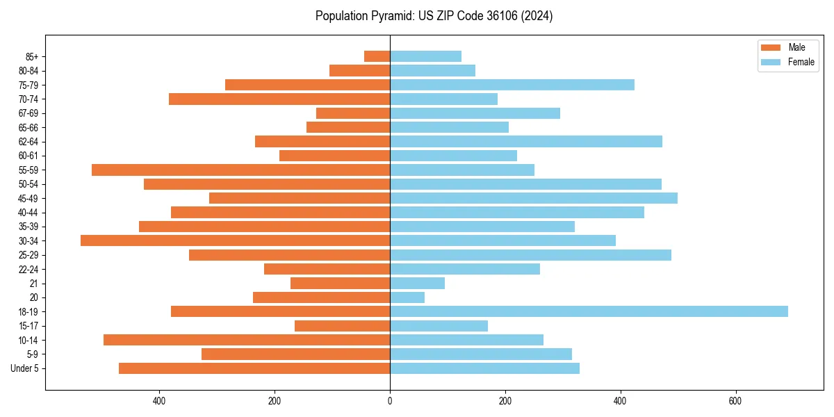Population pyramid for 