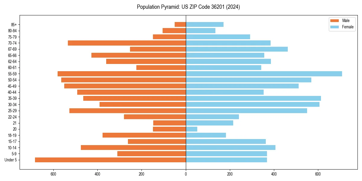 Population pyramid for 