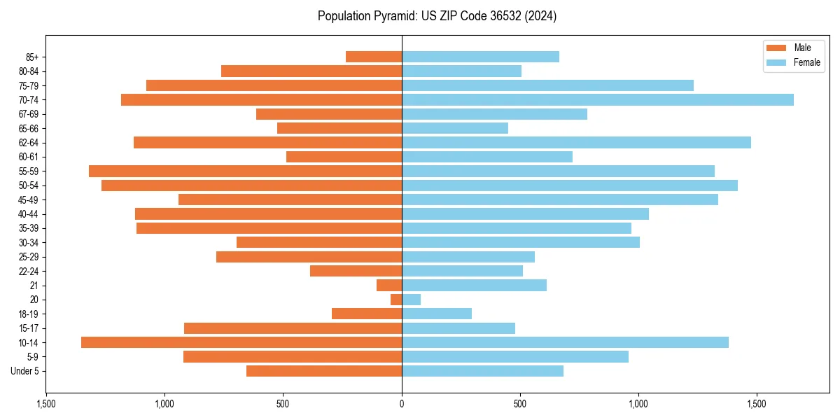 Population pyramid for 