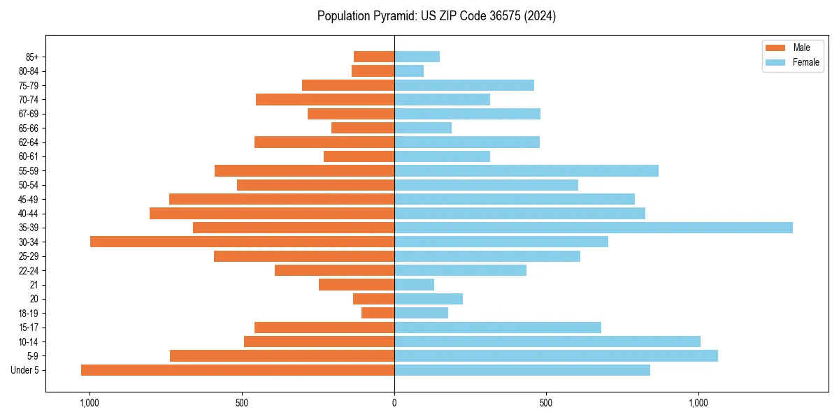 Population pyramid for 